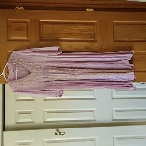 FREE PEOPLE EMBROIDERED MAXI DRESS XS EUC
